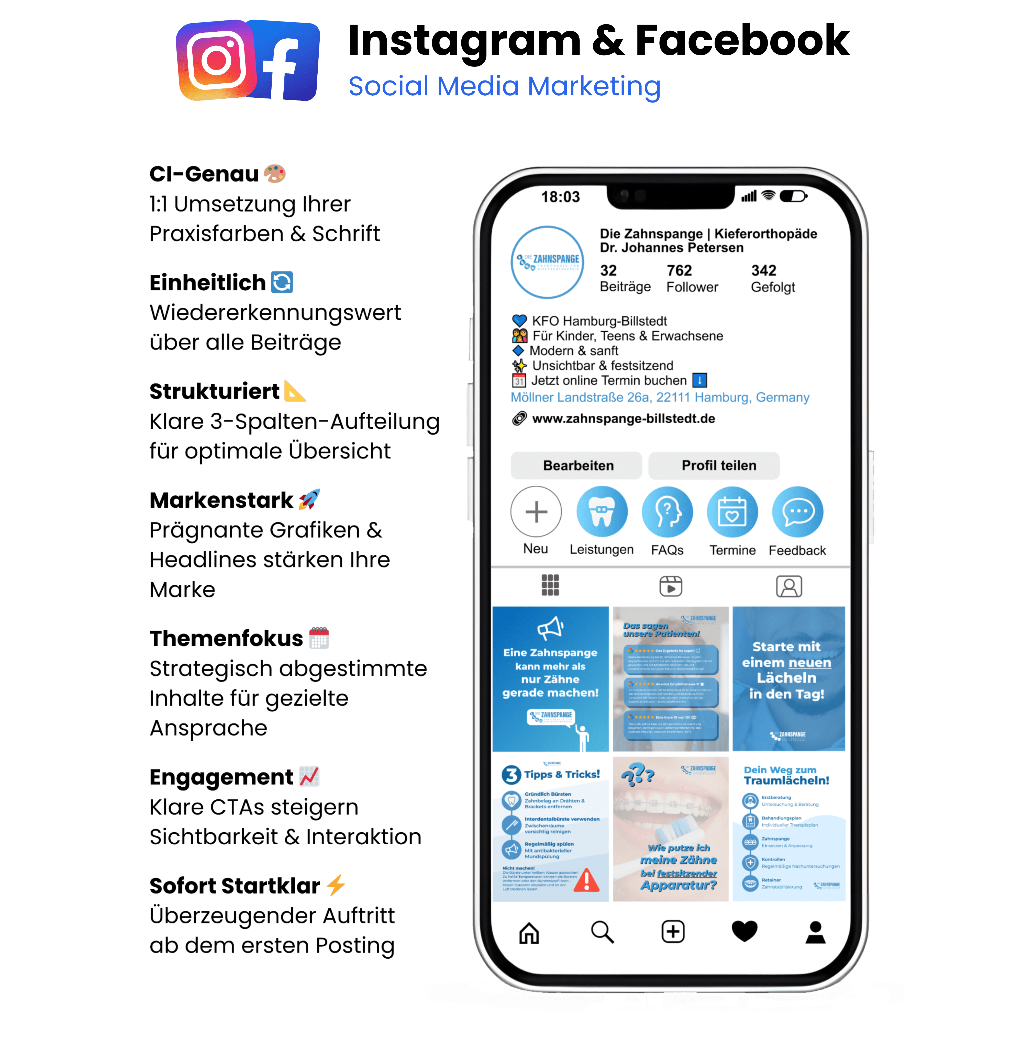 PraxisPlus Marketing Portfolio - Instagram & Facebook Marketing